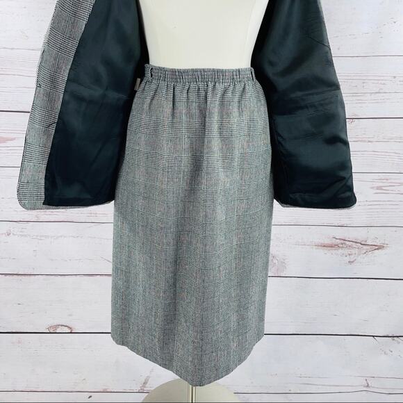 Alfred Dunner vintage skirt suit set plaid 80s 90s - Picture 8 of 11